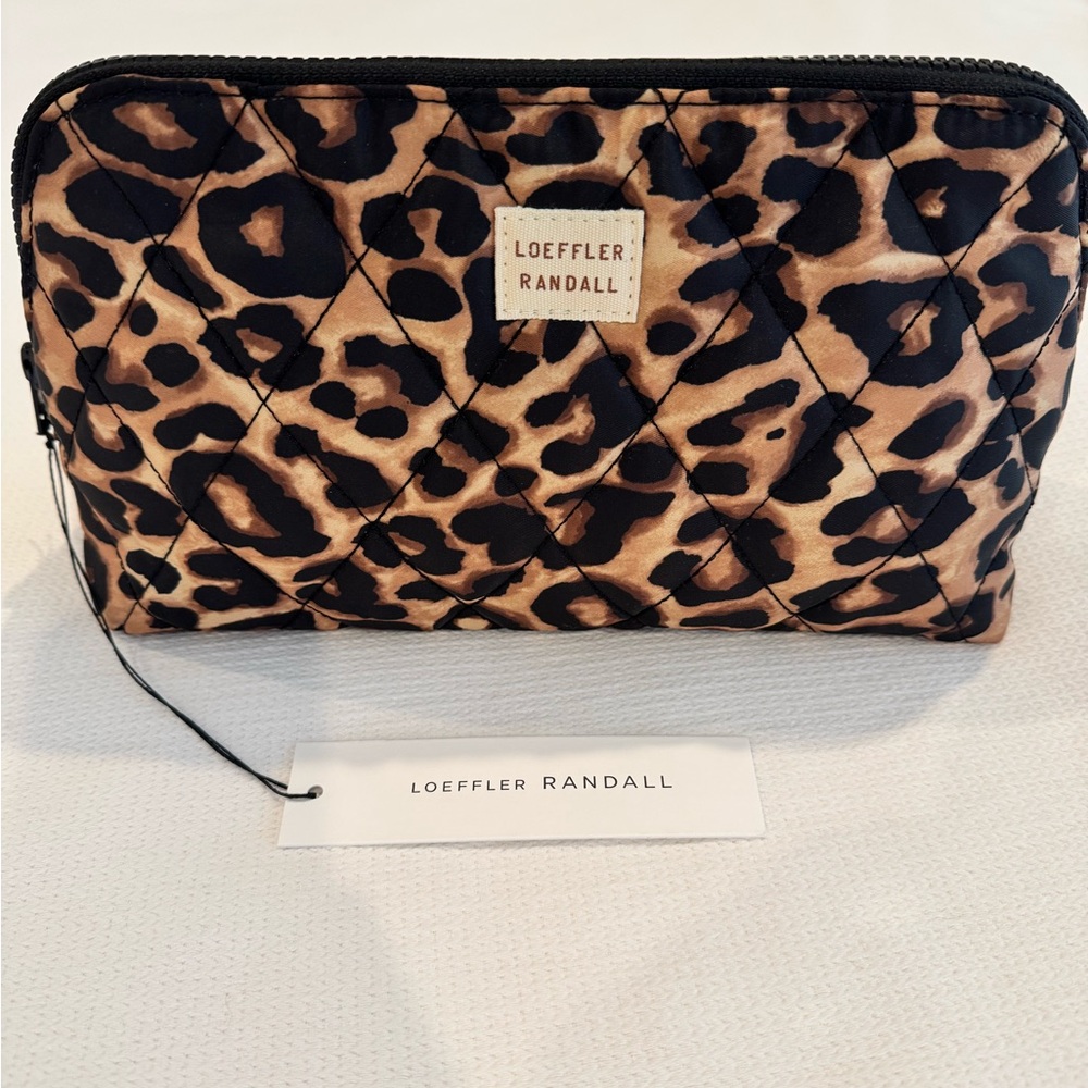 Quilted Leopart Loeffler Randal Cosmetic Pouch
